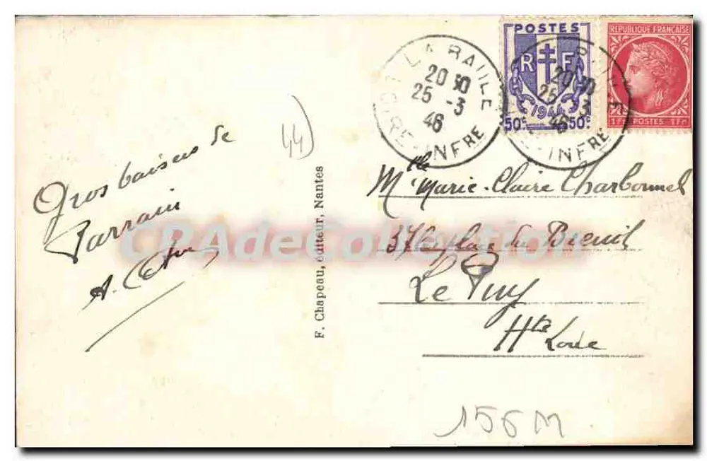 La Baule-sur-Mer (Loire-Inf.) — Die Strände und die Bucht — Antike Ansichtskarte aus der Sammlung n°4781 - Rückseite