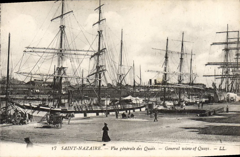 Saint-Nazaire — Allgemeiner Blick auf die Kais — LL. Nr. 17 - Vorderseite