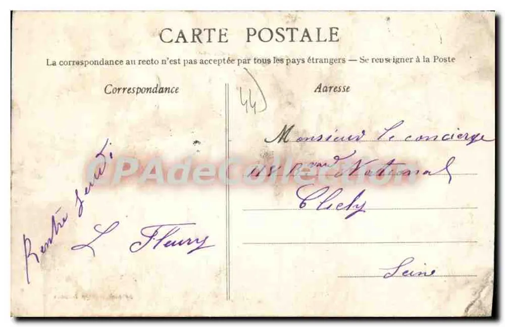 Pornic (Loire-Inférieure) — Die Küste und die Chalets der Noveillard — Artaud-Nozais, Nantes, Nr. 1224 - Rückseite