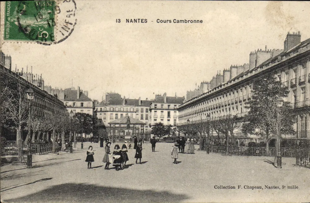 NANTES - Cours Cambronne — Coleção F. Chapeau, 9e mille - Frente