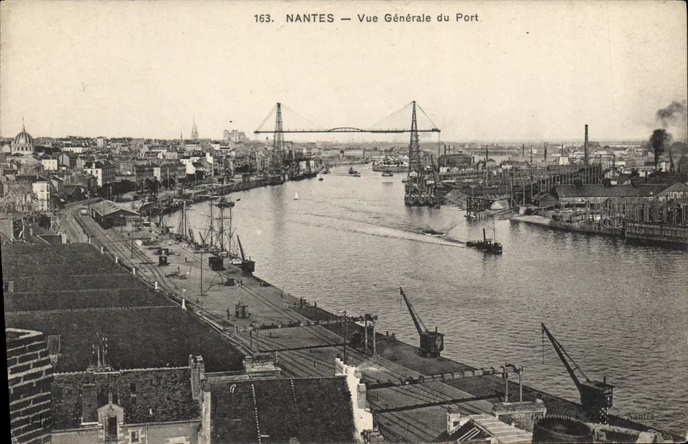 NANTES — Vista Generale del Porto — Collezione K. Gourdon, Nantes, n° 163 - Recto