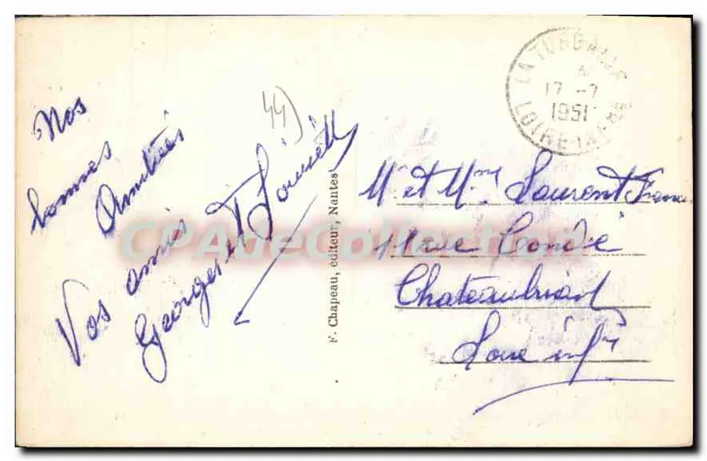 Le Croisic (Loire-Inf.) — Allgemeiner Blick, aufgenommen vom Mont-Esprit — Verlag F. Chapeau, Nantes, Nr. 4 - Rückseite