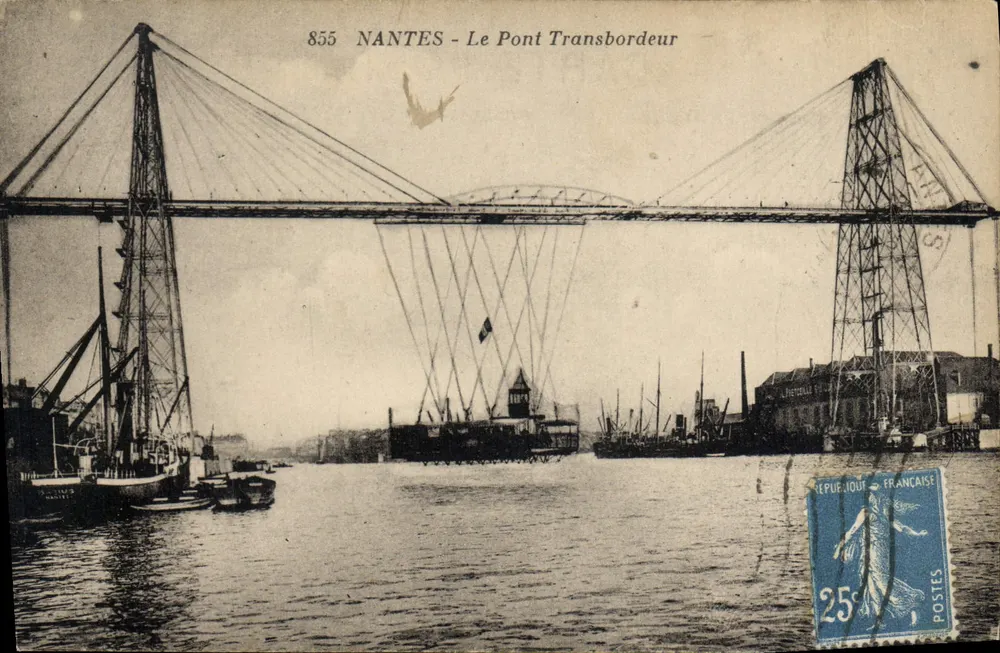 NANTES - O Ponte Transbordeur — editor J. Nozais, n° 855 - Frente