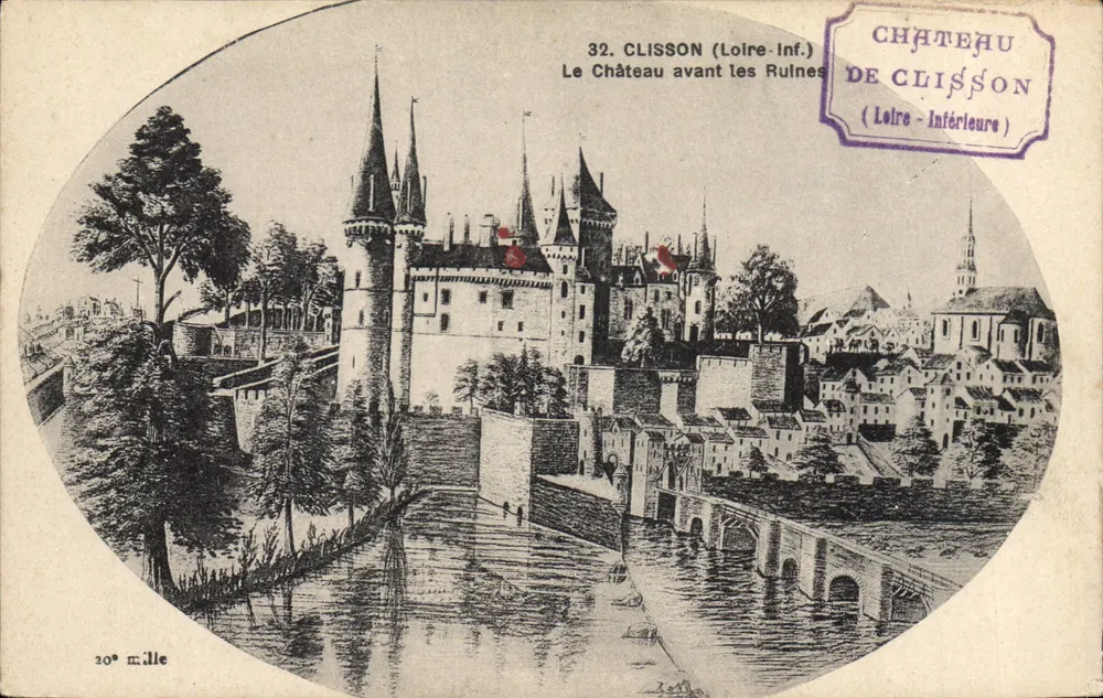 Castelo de Clisson — antes das ruínas — Castelo de Clisson (Loire-Inférieure) — série 32 - Frente