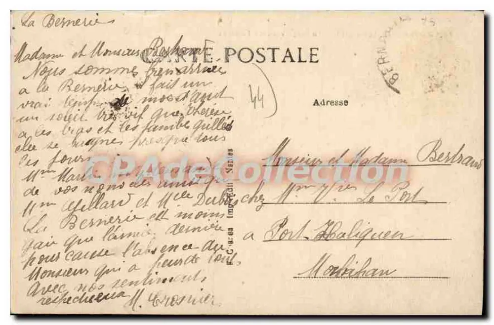 La Bernerie (Loire-Inf.) — Der Strand in Richtung Klippen — 82 - Rückseite