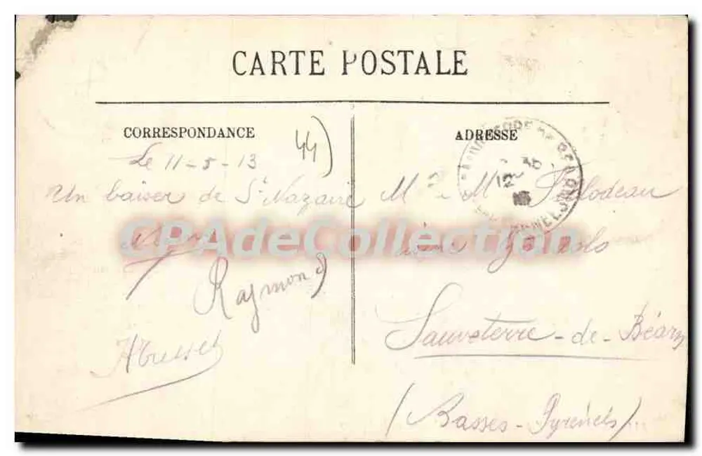 Saint-Nazaire — O Boulevard e o Square — LL. n°141 - Verso