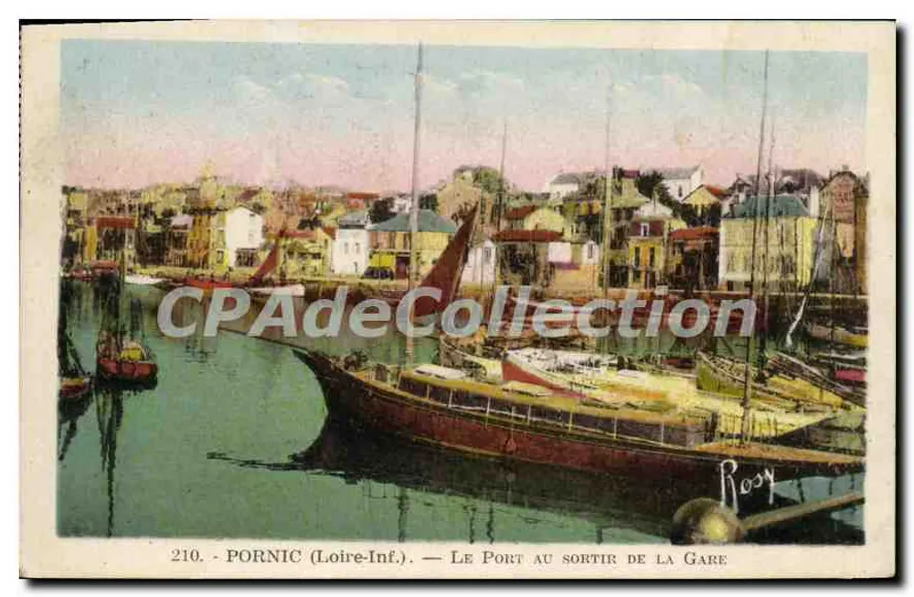 Pornic (Loire-Inf.) — Der Hafen beim Verlassen der Station — Rosy - Vorderseite