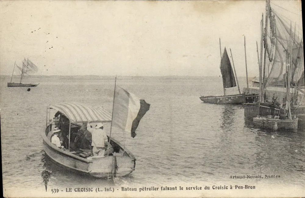 Le Croisic (L.-Inf.) — Ölfrachter, der den Dienst zwischen Le Croisic und Pen-Bron erledigt — Artaud-Nozais, Nantes - Vorderseite
