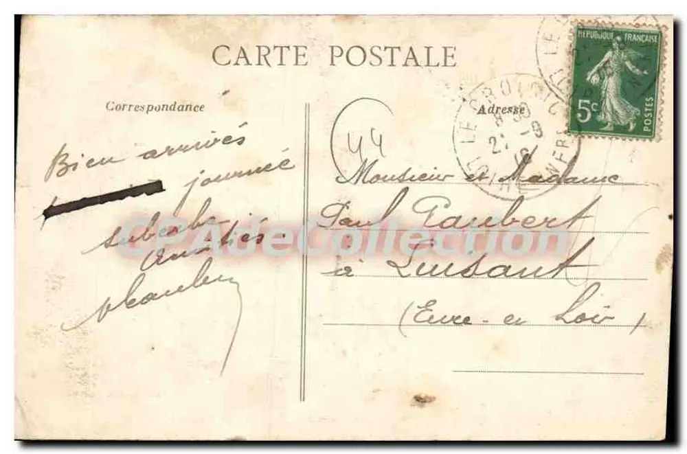 Le Croisic (L.-Inf.) — Ölfrachter, der den Dienst zwischen Le Croisic und Pen-Bron erledigt — Artaud-Nozais, Nantes - Rückseite
