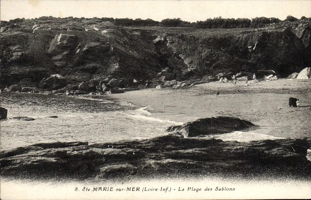 Ste MARIE sur-MER (Loire-Inf.) - Die Sablons-Strand — J. Nomais, Nr. 8 - Vorderseite