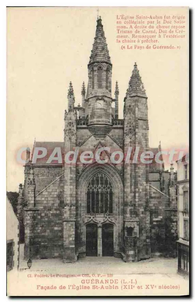Fassade der Kirche Saint-Aubin — Guérande (Loire-Atlantique) — Coll. O.P. — n° 100 - Vorderseite