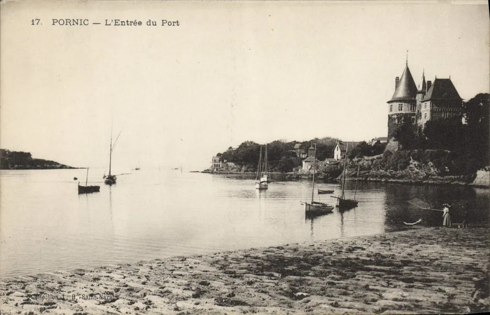 Pornic — A Entrada do Porto — Coleção L. B. Saint-Nazaire - Frente