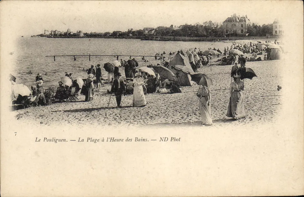 Le Pouliguen — Die Strandpromenade zur Badezeit — ND Phot - Vorderseite