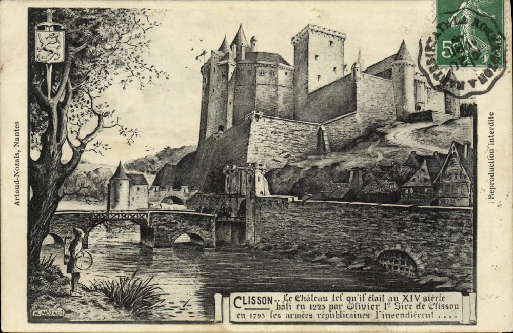 Clisson — Castelo do século XIV — Artaud-Nozais, Nantes - Frente
