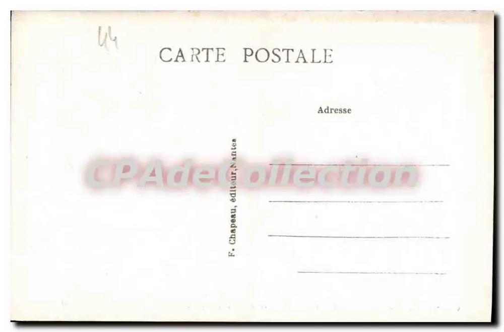 Altes Nantes — Um 1845, Schloss der Herzöge von Bretagne, aus dem Norden aufgenommen - Rückseite