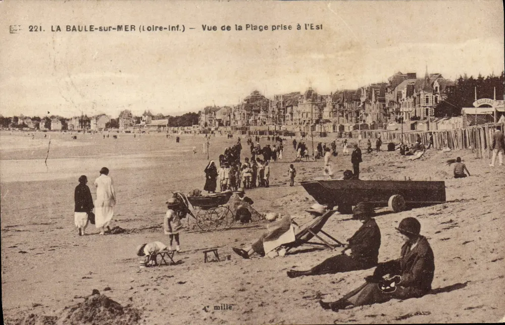 La Baule-sur-Mer (Loire-Inf.) — Vista de la Playa tomada desde el Este — F. Chorreau, Imp. Ed. Nantes - Anverso