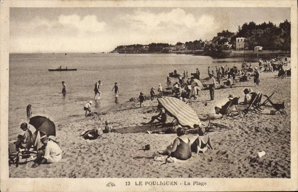 Le Pouliguen - A Praia — editor anônimo, n° 12 - Frente