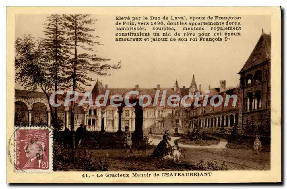 Das grazile Schloss CHATEAUBRIANT — Verleger J. Nozais, n°41 - Vorderseite