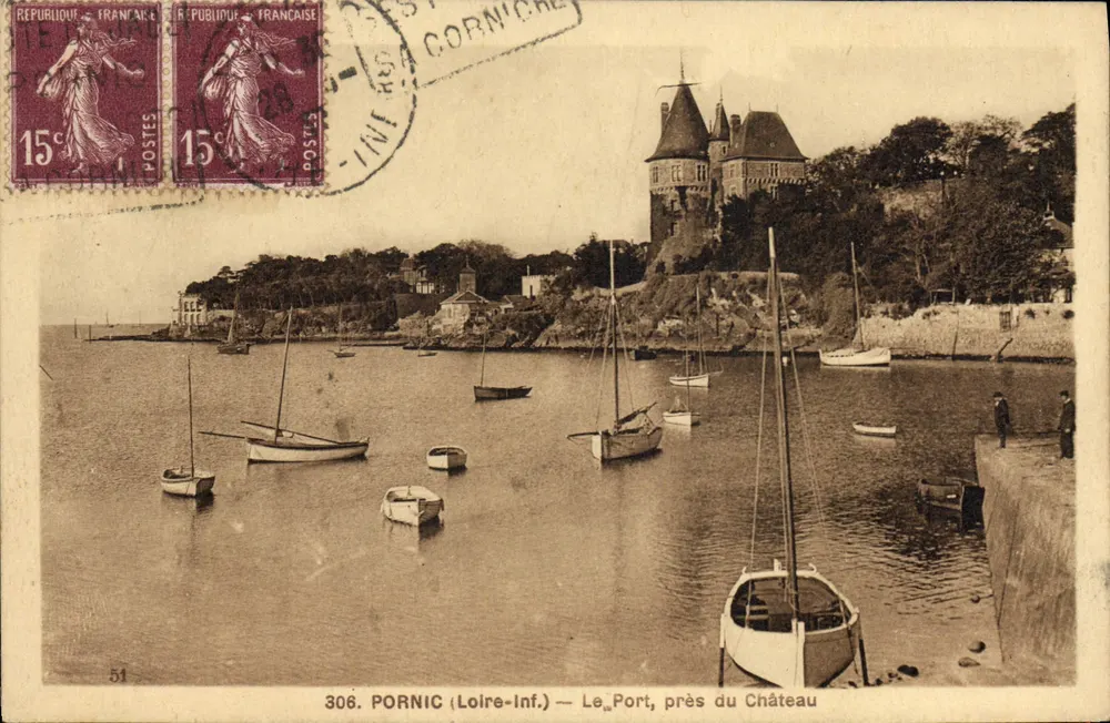 Pornic (Loire-Inf.) — Der Hafen, nahe dem Schloss — F. Chapeau, Verlag Nantes, n° 306 - Vorderseite