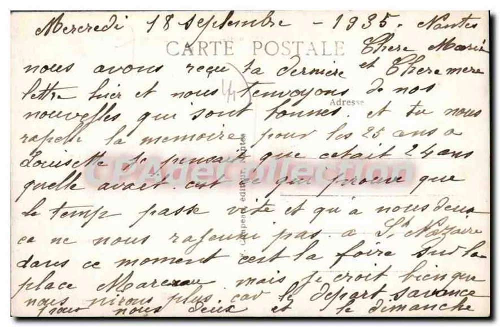 NANTES — Jardim Botânico - Os Serres - Verso