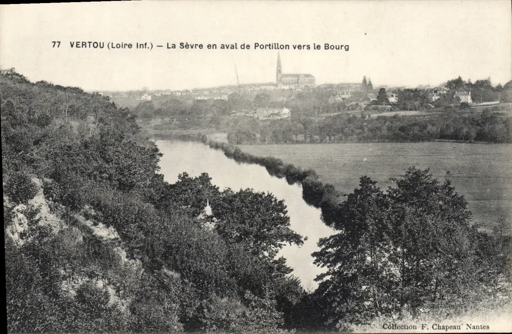Vertou (Loire-Inf.) — Die Sèvre unterhalb von Portillon in Richtung Dorf — Sammlung F. Chapeau Nantes - Vorderseite