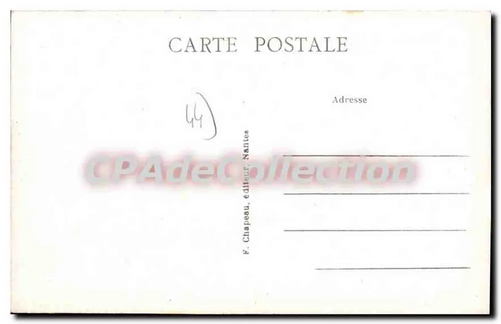 Batz (Loire-Inf.) — Felsen und Strand Saint-Michel — G. Chapeau, Verlag Nantes - Rückseite