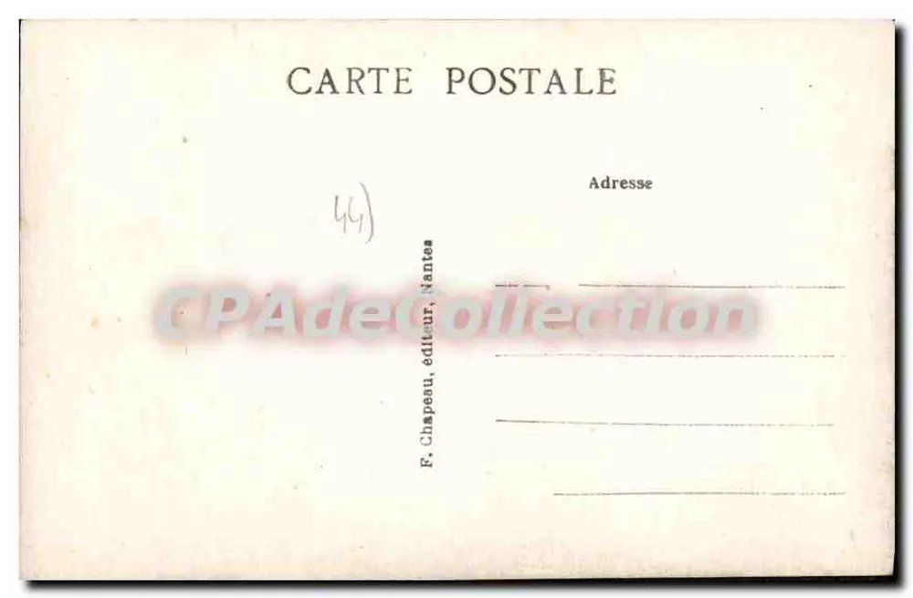Batz (Loire-Inf.) — Ansicht des Menhirs und der Strand — F. Chapeau, Verlag, Nantes - Rückseite