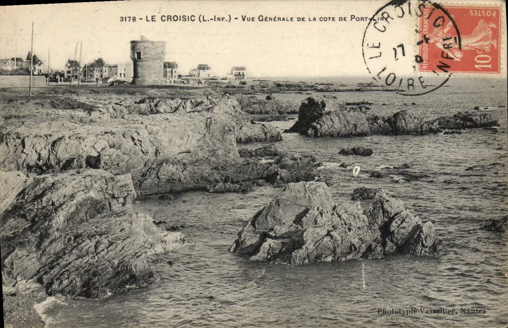 Le Croisic (L.-Inf.) — Allgemeine Ansicht der Küste von Port-Lin — Phototypie Vassellier, Nantes - Vorderseite