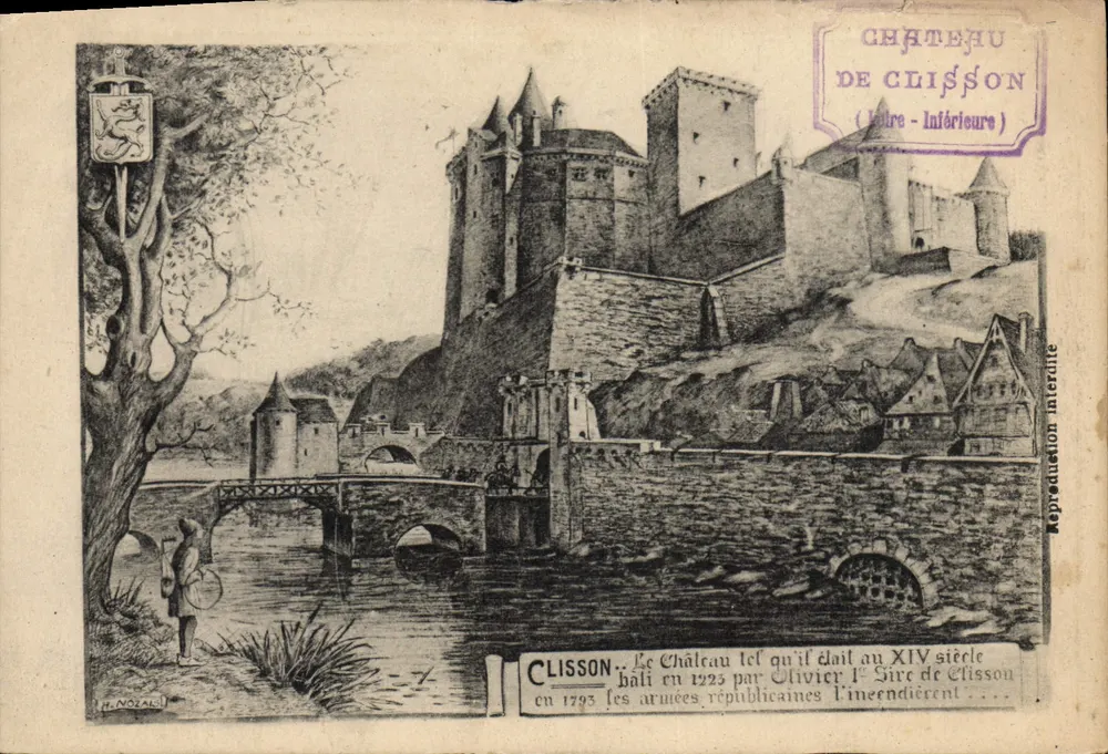 Castelo de Clisson — Vista histórica — H. Moral (editor) - Frente