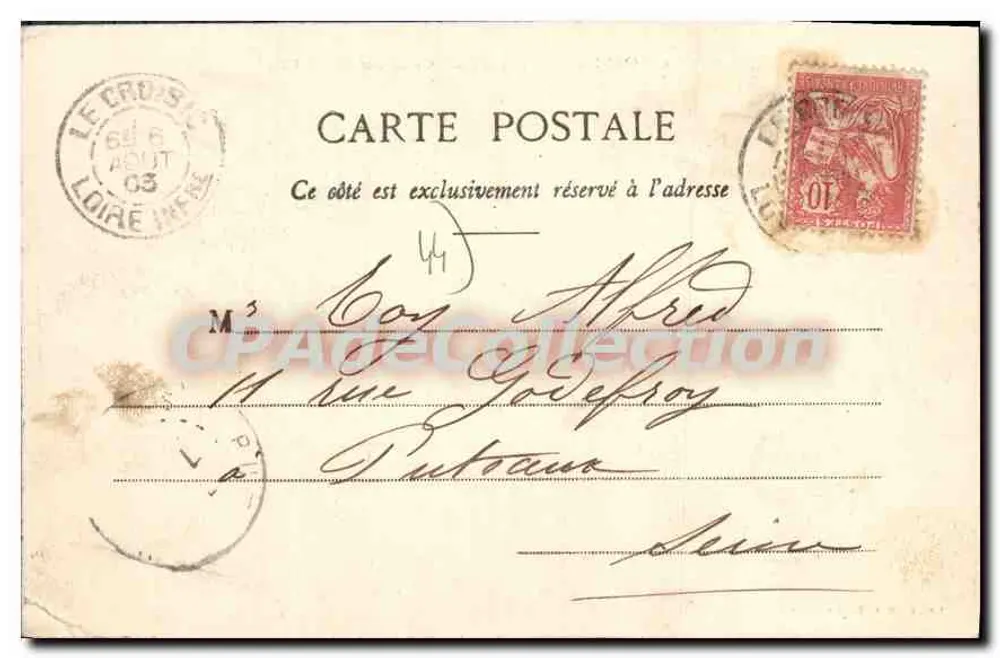 Le Croisic - Ansicht der Grande Côte am Port-Lin — Verlag Théral, Nantes - Rückseite