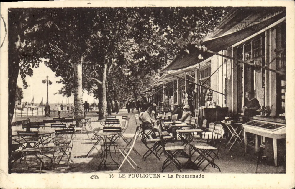 Le Pouliguen - La Promenade — editore sconosciuto, n° 36 - Recto