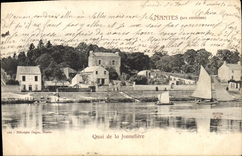 Quai der Jonnelière — NANTES (seine Umgebung) — Héliotypie Dugas, Nantes, Nr. 104 - Vorderseite