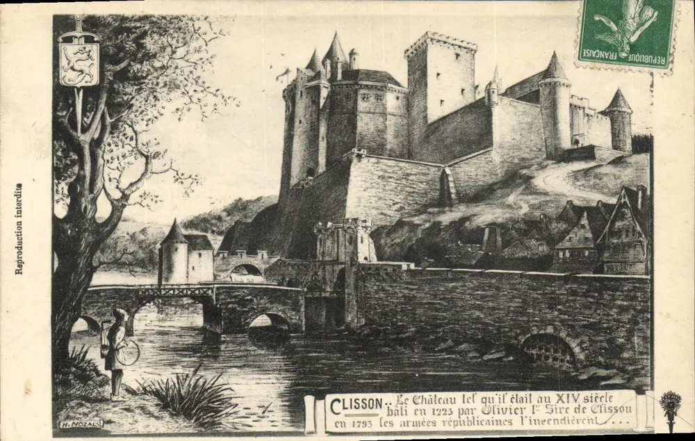 Clisson — Schloss wie es im 14. Jahrhundert aussah — H. Nozal - Vorderseite