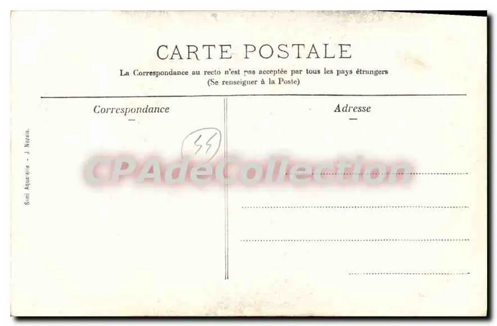 Clisson - Entrada do Castelo — editor Senni Aquatine, n°3 - Verso
