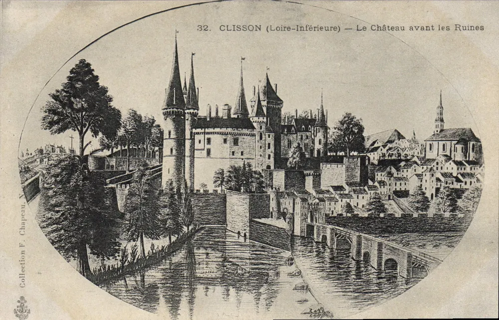 Clisson (Loire-Inférieure) — O Castelo antes das Ruínas — Coleção F. Chapeau, N°32 - Frente