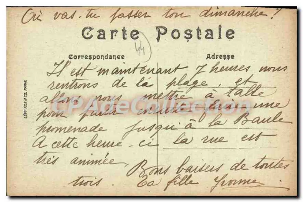 Le Bourg-de-Batz — A Praia — LL - Verso
