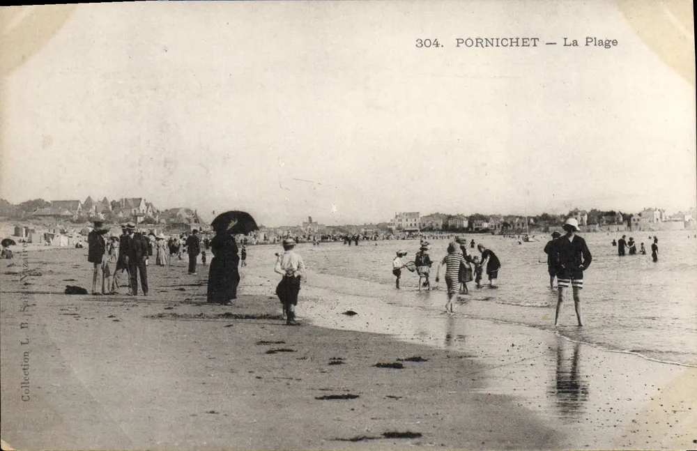 Pornichet — A Praia — Coleção L. B. (n° 304) - Frente