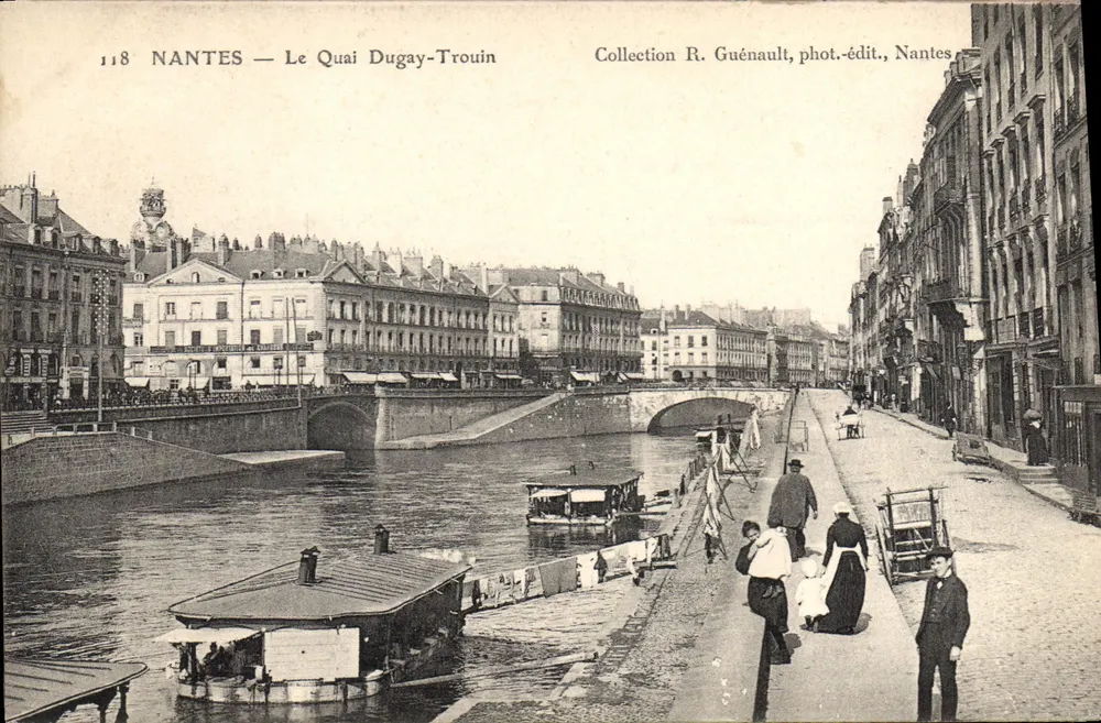 NANTES — Le Quai Dugay-Trouin — Collection R. Guénault, phot.-édit., Nantes - Vorderseite
