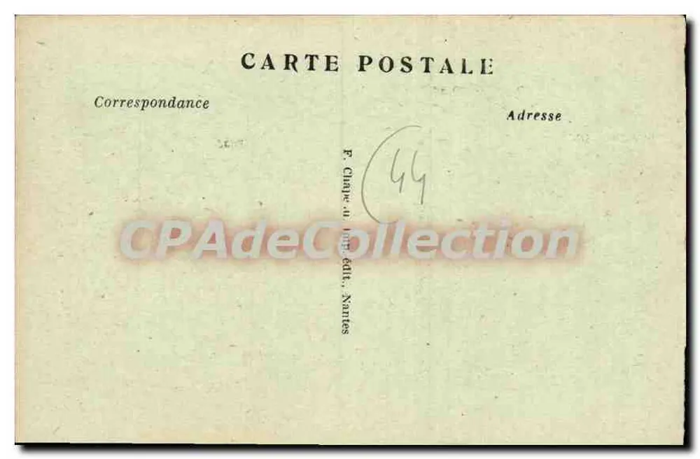 NANTES — Panorama vers la Préfecture, pris de la Cathédrale — F. Clape & Imp. Edit., Nantes, n° 452 - Verso