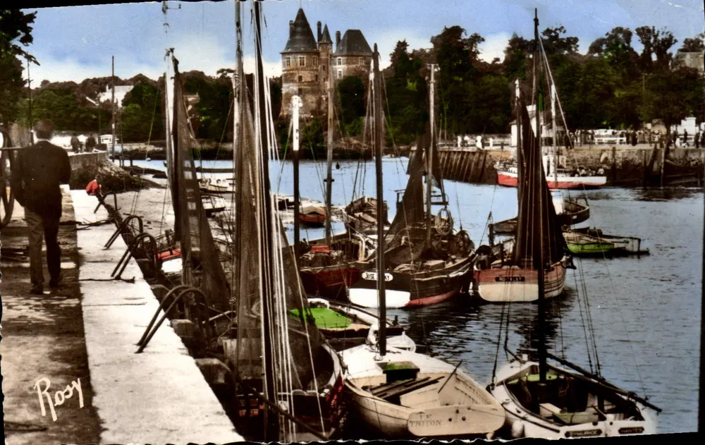 Pornic — Der Hafen vor dem Schloss — Quai de Gourmalon — F. Chopeau, Verlag Nantes - Vorderseite