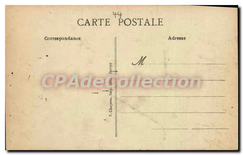 Marsac (Loire-Inf.) — Der Platz, in der Nähe der Route de Blain — E. Chapeau, Verlag, Nantes, Nr. 44 - Rückseite
