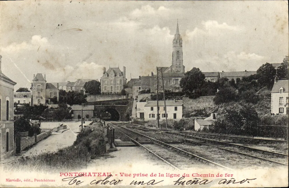 Pontchâteau - Ansicht aus der Linie der Eisenbahn — Minvielle, Verlag, Pontchâteau - Vorderseite