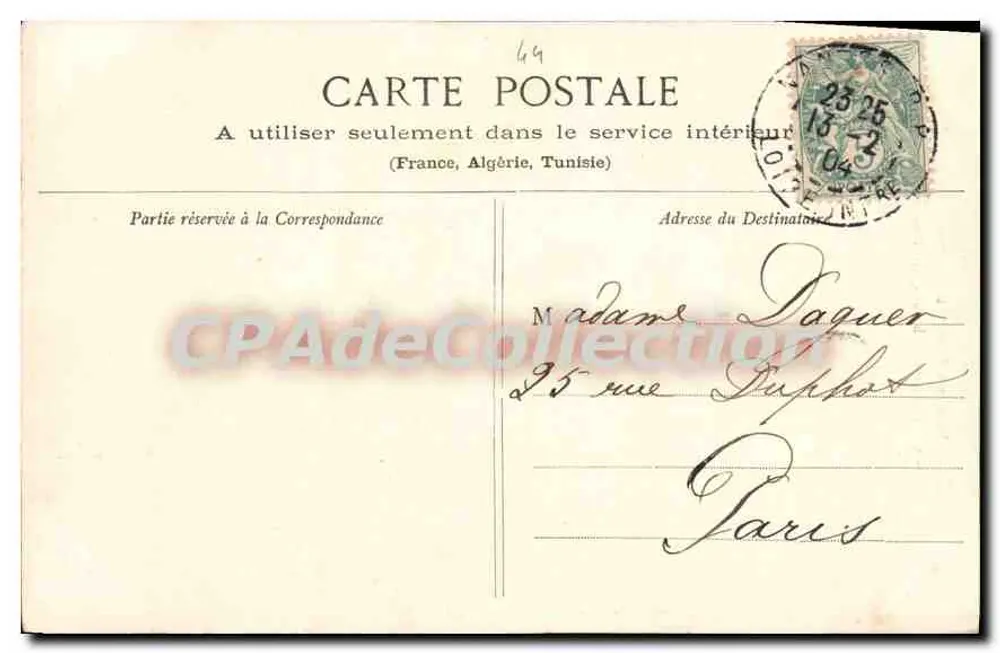 Die Blonde — Machecoul, Challans, St-Gilles — Sammlung G. L. de Nacolas - Rückseite