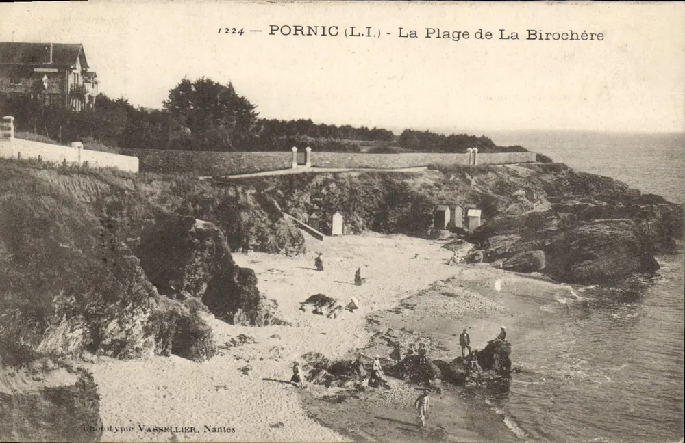 Pornic (L.I.) - A Praia de La Birochère — Fototipia Vassellier, Nantes, n° 1224 - Frente