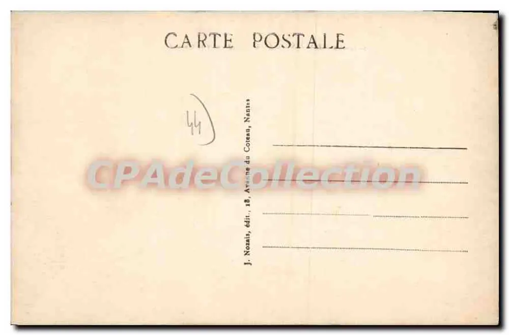 St-BRÉVIN - L'Estremità settentrionale della Spiaggia — J. Nozais, editore, 18, Avenue du Coteau, Nantes — n° 115 - Verso