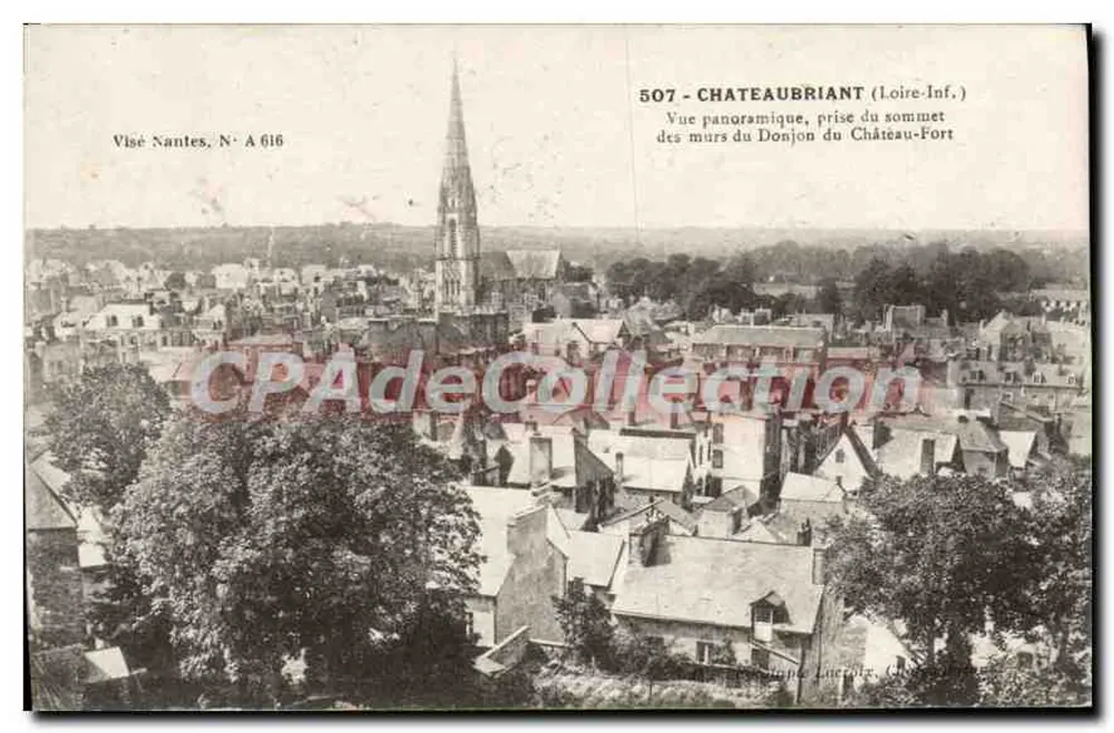 Châteaubriant (Loire-Inf.) — Panoramablick vom Gipfel des Schloss-Forts — Visé Nantes, Nr. A 616 - Vorderseite