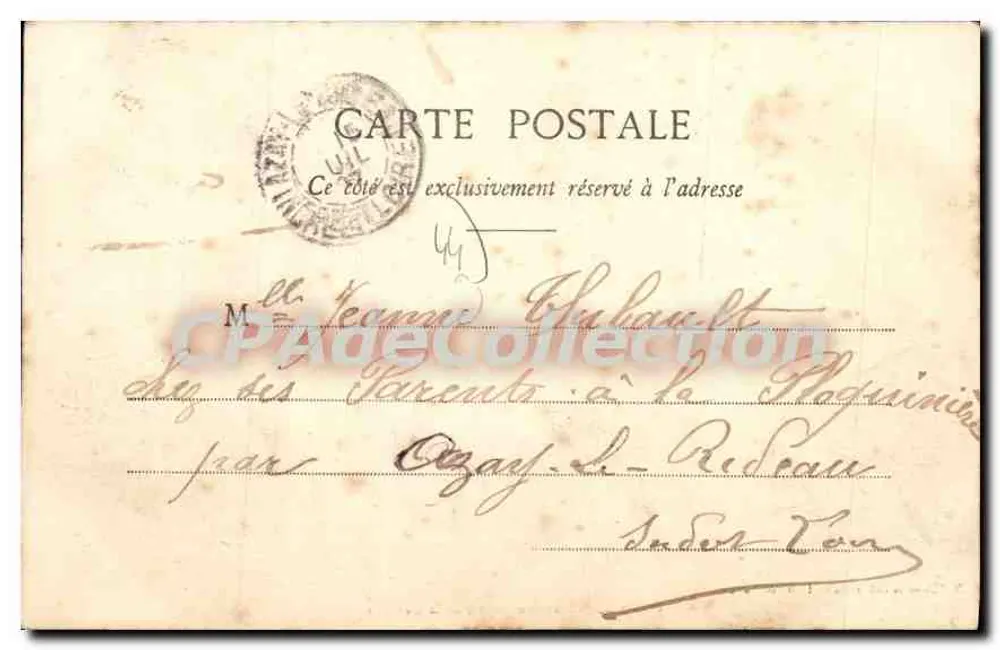 Clisson - A antiga Capela e a Garenne — Coleção G. I. D. de Nantes, n° 725 - Verso