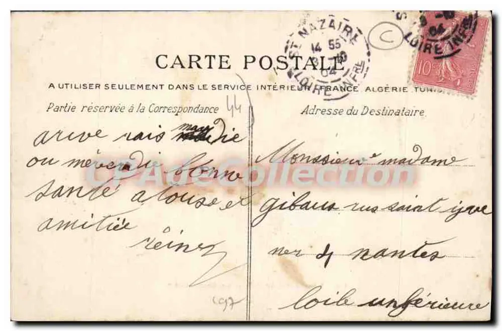 Saint-Nazaire — Das Grand Casino — Sammlung L. R. Saint-Nazaire, n° 410 - Rückseite