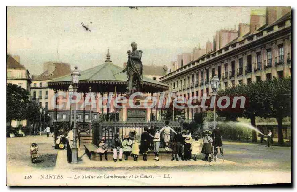 NANTES — Die Statue von Cambon und der Cours — LL. — CPAdeCollection - Vorderseite