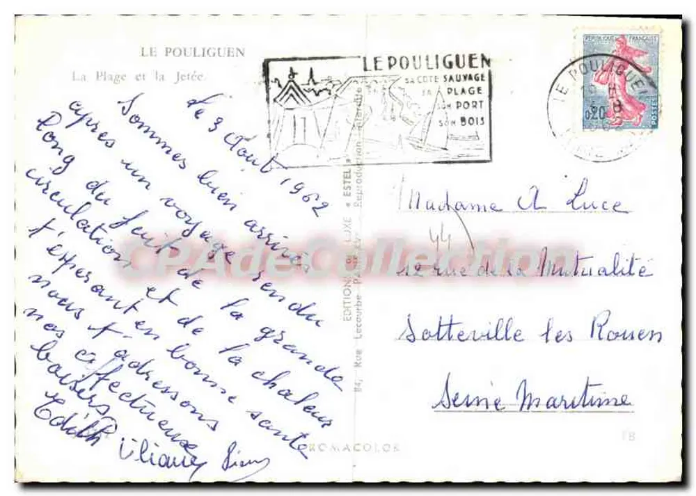 Le Pouliguen — A Praia e a Ponta — Édition de Luxe - Verso